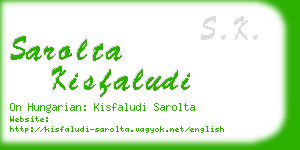 sarolta kisfaludi business card